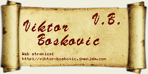 Viktor Bošković vizit kartica